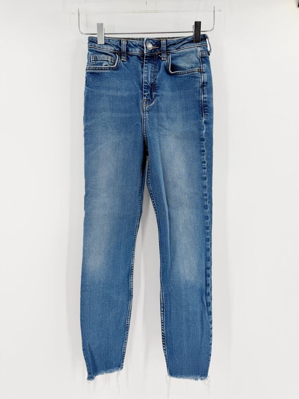 TOPSHOP Jeans Size 25 Cropped Skinny Denim Stretch